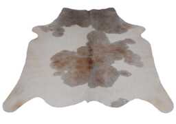 Grey & Black Large Cowhide Rug - Genuine Hair-On Leather Skin For Elegant Home Decor - 51 X 53 Inhces - thumbnail 1
