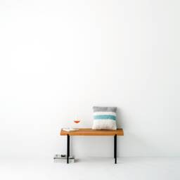 Small Bench Made Of Oiled Oak Usable As A Practical Shelf, Sideboard Or