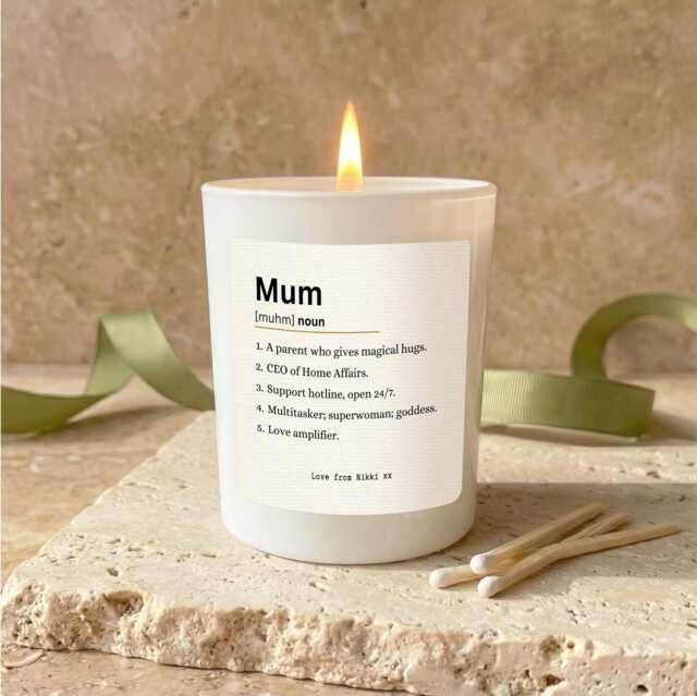 Mum Definition Soy Candle, New Mother's Day, Birthday, Christmas Gift - image 1