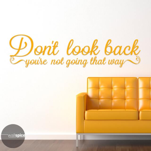 Don't Look Back You're Not Going That Way Vinyl Wall Decal Sticker - image 1