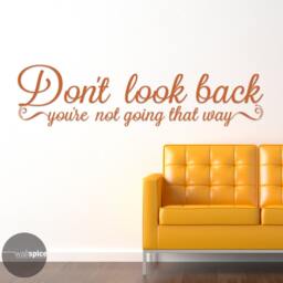 Don't Look Back You're Not Going That Way Vinyl Wall Decal Sticker - thumbnail 3
