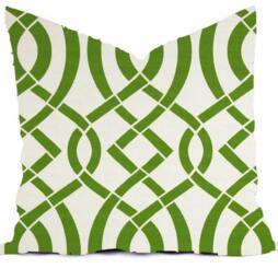 Outdoor Indoor Pillow Custom Cover - Navy Blue Green Lime Ivory Multiple Pillows Sizes 18 X 18, 16X16, 20X20 - thumbnail 1