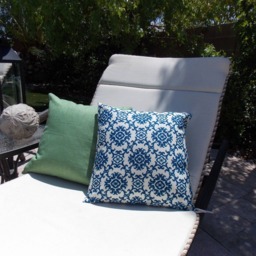 Outdoor Indoor Pillow Custom Cover - Navy Blue Green Lime Ivory Multiple Pillows Sizes 18 X 18, 16X16, 20X20 - thumbnail 4