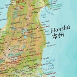 Japan Detailed Wall Map - Topography Art Print - thumbnail 3
