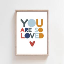 Set Of 3 Boys Nursery Prints, You Are Loved Print, Name Rainbow, Bedroom Decor, Wall Art, Playroom - thumbnail 4