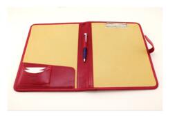 Clipboard A4 Leather, Presentation Folder A4, Leather Compendium, Portfolio Clipboard, Business Folio A4 Red