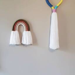 Long Colorful Loop Tassel Wall Hanging/Door Knob Is Perfect For Any & Looks Great As A Set Nursery Bedroom - thumbnail 2
