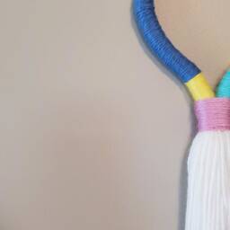 Long Colorful Loop Tassel Wall Hanging/Door Knob Is Perfect For Any & Looks Great As A Set Nursery Bedroom - thumbnail 3