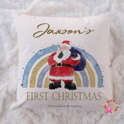 Christmas Cushion, 1St Christmas, Gift, Decoration, Pillow, Children's Cushion, Santa Stop Here, Pillow - thumbnail 4