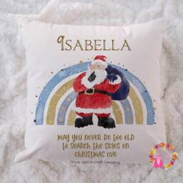 Christmas Cushion, 1St Christmas, Gift, Decoration, Pillow, Children's Cushion, Santa Stop Here, Pillow - thumbnail 2