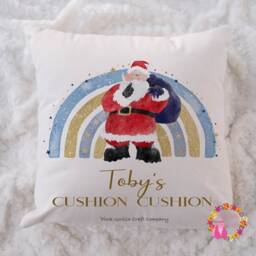 Christmas Cushion, 1St Christmas, Gift, Decoration, Pillow, Children's Cushion, Santa Stop Here, Pillow - thumbnail 3