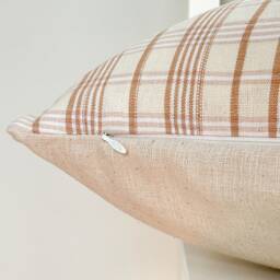 Brown Tribal Hemp Hand Woven Natural Dye Color Hmong Lumbar Pillow Cover - thumbnail 3