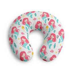 Pink Mermaid Pattern Nursing Pillow Cover - Baby Shower Nursery Decor - thumbnail 2