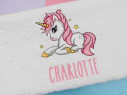 Personalized Embroidered Unicorn Bath Towel - Luxury 650Gsm