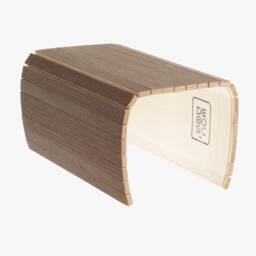 Flexible Sofa Tray - Adjustable Armrest For Drinks & Snacks Handmade Wooden Non-Slip Eco-Friendly Wengue Finish - thumbnail 3