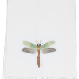 Hand Embroidered Fishers Dragonfly Tip Towel - thumbnail 3