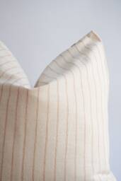 Hmong Batik Striped Pillow Cover Neutral Home Decor - thumbnail 1