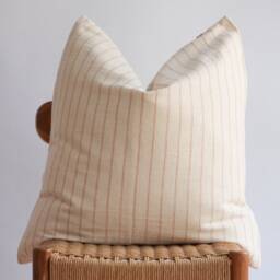 Hmong Batik Striped Pillow Cover Neutral Home Decor - thumbnail 2