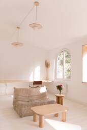 Rectangular Light Wood Coffee Table - thumbnail 1