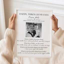 Personalised Dad Through My Eyes Portrait Bespoke Photo & Interview Keepsake Art Print - thumbnail 3