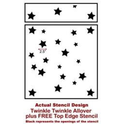 Twinkle Allover Stencil - Cheaper Than Wallpaper Whimsical Wall Art For A Quick Room Makeover - thumbnail 3
