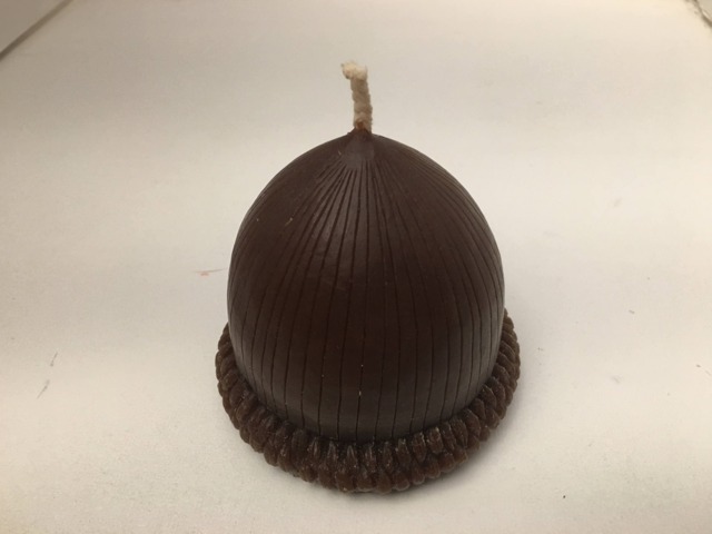 Acorn Beeswax Candle Brown , Large Candle. 3 Inches Tall X Wide - image 1