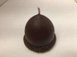 Acorn Beeswax Candle Brown , Large Candle. 3 Inches Tall X Wide - thumbnail 1