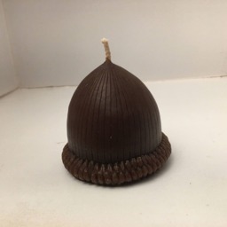 Acorn Beeswax Candle Brown , Large Candle. 3 Inches Tall X Wide - thumbnail 3
