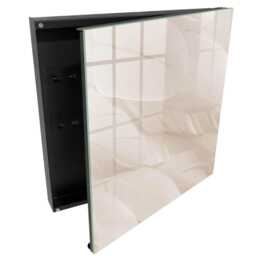 Creamy Lightness Wall Mounted Key Cabinet, Box For Wall, Minimalist Textures, People Who Value Peace & Elegance - thumbnail 1