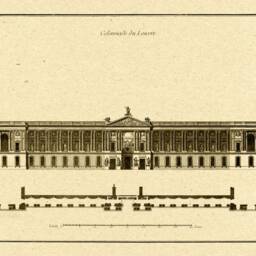 Louvre Palace Colonnade Antique Print Claude Perrault Architecture - thumbnail 2