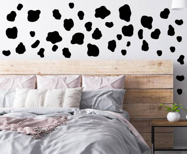 Sale Cow Spots Wall Decals 40 Mixed Vinyl Stickers - image 1