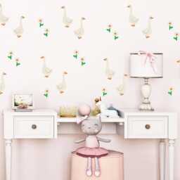 Goose & Daisy Fabric Wall Decals, Nursery Decor - thumbnail 2