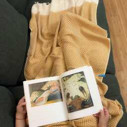 Personalised Soft Cotton Throw, Handwoven Shawl, 2nd Wedding Anniversary, Couple Gift - thumbnail 4