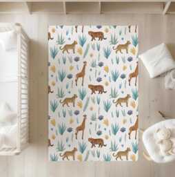 Safari - Leopard & Tiger Rug, Carpet, Kids Decor, Children's Room Decor, Kids Carpet - thumbnail 1