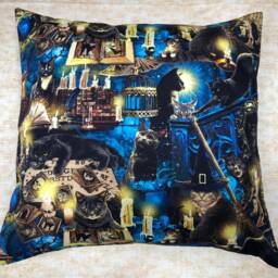 Great Magical Design With Cat Witches Reading Tarot & Ouija Cover Fits An 18 - thumbnail 2