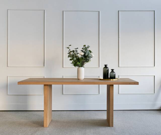 Rectangular Dining Table, Minimalist Kitchen Oak Room Table - image 1