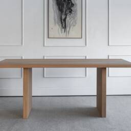 Rectangular Dining Table, Minimalist Kitchen Oak Room Table - thumbnail 3