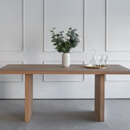 Rectangular Dining Table, Minimalist Kitchen Oak Room Table - thumbnail 2