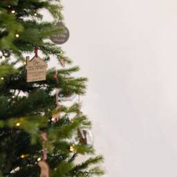 New Home Personalised Hanging Decoration - Cherry Wood Christmas Bauble - The Gifting Knot UK Made