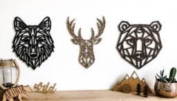 Geometric Woodland Set - Wooden Wall Art Home Nursery