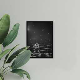 Mike Tyson Ring Print, Boxing Motivational Poster, Fine Art Photography Wall Art, Sports Fan Gift, Wba Black & White Print - thumbnail 3