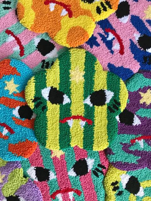 Handmade Punch Needle Wall Hanging Kids Room Decor - image 1
