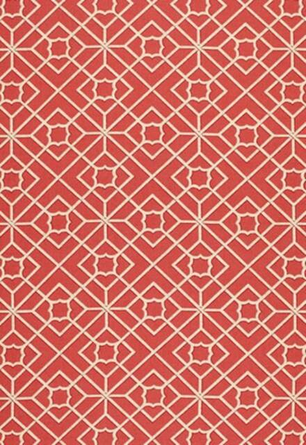 Lu'an Fretwork By Schumacher-In Coral - This Listing Is For One Pillow