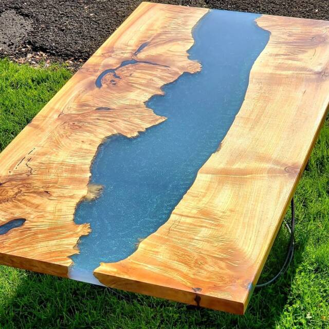 Beautiful Big Leaf Maple River Coffee Table - image 1