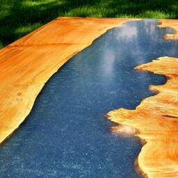 Beautiful Big Leaf Maple River Coffee Table - thumbnail 4