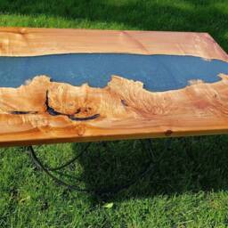 Beautiful Big Leaf Maple River Coffee Table - thumbnail 3