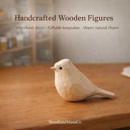 Diy Wooden Bird Figurine - Paint Your Own Unpainted Scandinavian Decor Craft Kit Gift Personalised Option - thumbnail 2