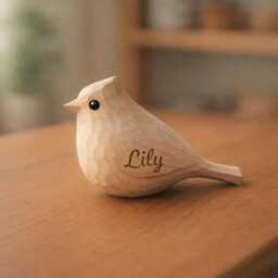 Diy Wooden Bird Figurine - Paint Your Own Unpainted Scandinavian Decor Craft Kit Gift Personalised Option - thumbnail 4