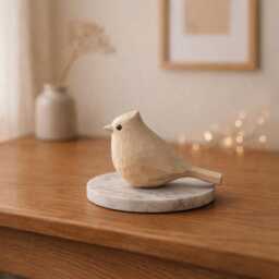 Diy Wooden Bird Figurine - Paint Your Own Unpainted Scandinavian Decor Craft Kit Gift Personalised Option - thumbnail 3