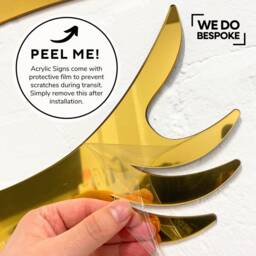 3D Lips Acrylic Wall Sign - Lip Filler Botox Lounge Decor Gold Mirror Beauty Room Perfect For Aesthetics Clinics & Reception Areas - thumbnail 3